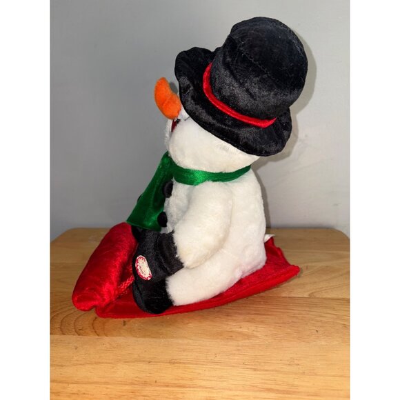 DanDee Animated Singing Snowman Plush Toy With Red Sled READ DESCRIPTION - Picture 3 of 7